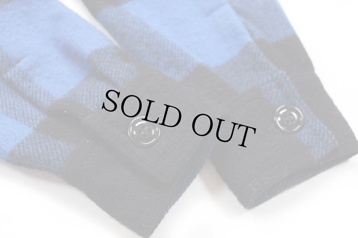 画像6: USA製 BEMIDJI WOOLEN MILLS ベミジ バッファローチェック ウールシャツジャケット 青×黒 M (6)