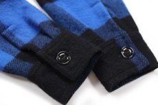 画像6: USA製 BEMIDJI WOOLEN MILLS ベミジ バッファローチェック ウールシャツジャケット 青×黒 M (6)