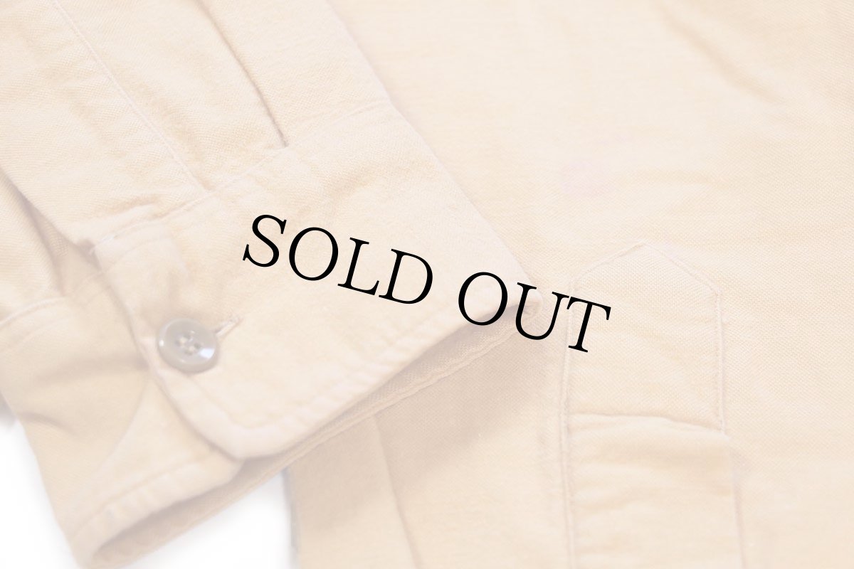 画像7: 70s L.L.Bean 筆記体タグ 無地 コットン シャモアクロスシャツ 薄オレンジ 18 (7)