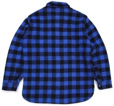 画像2: 80s Woolrichウールリッチ バッファローチェック ウールシャツ 青×黒 (2)