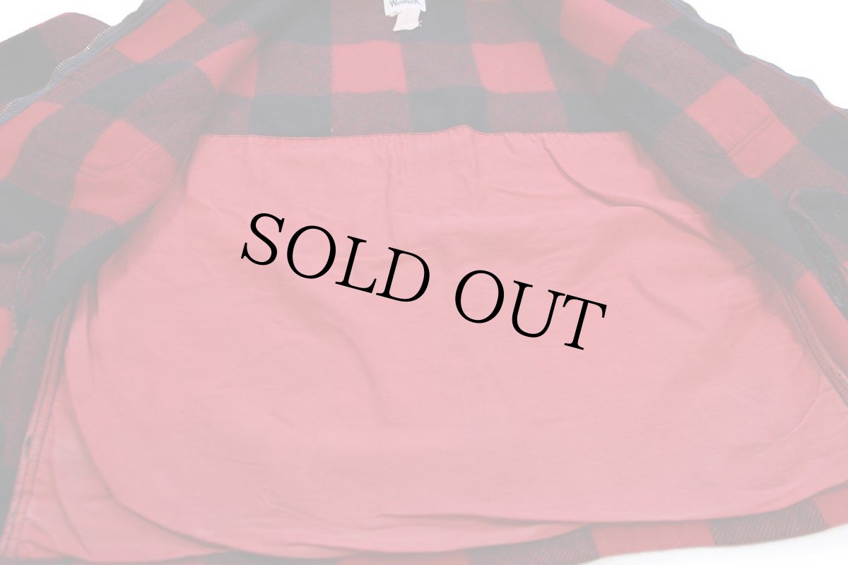 画像6: 70s Woolrichウールリッチ バッファローチェック マッキーノ ウールジャケット 赤×黒 (6)