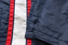 画像8: 70s American Airlines ボーイング767 飛行機 パッチ付き スタンドカラー ボアライナー ナイロンジャケット ボロ 紺 (8)