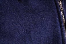 画像9: 80s USA製 Filoede Ford Top Gun フォード ロゴ刺繍 メルトン ウール 袖革スタジャン 紺×アイボリー (9)