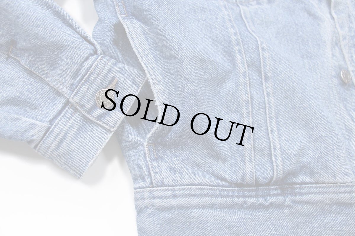 画像7: 90s GAPギャップ チェック ネルライナー デニムジャケット 4ポケット M (7)