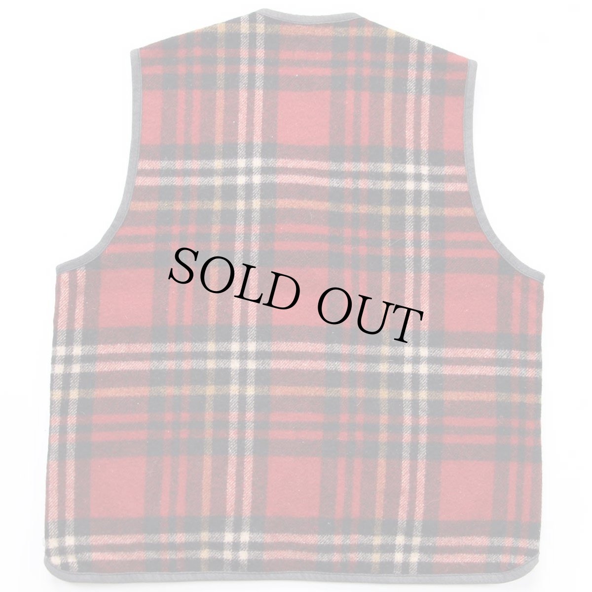 画像2: 90s J.CREW パチポケ タータンチェック ウールベスト S (2)