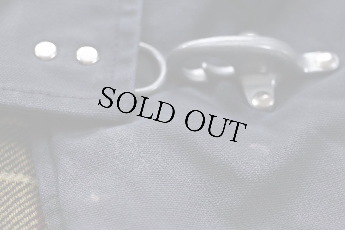 画像7: イタリア製 Fay タータンチェック ウールライナー コットン キャンバス ファイヤーマン ベスト 紺 フェード L (7)