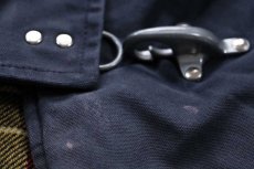 画像7: イタリア製 Fay タータンチェック ウールライナー コットン キャンバス ファイヤーマン ベスト 紺 フェード L (7)