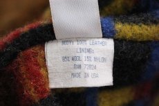 画像5: 90s USA製 Hammacher Schlemmer ウール ブランケットライナー スエード レザーベスト 茶 L (5)