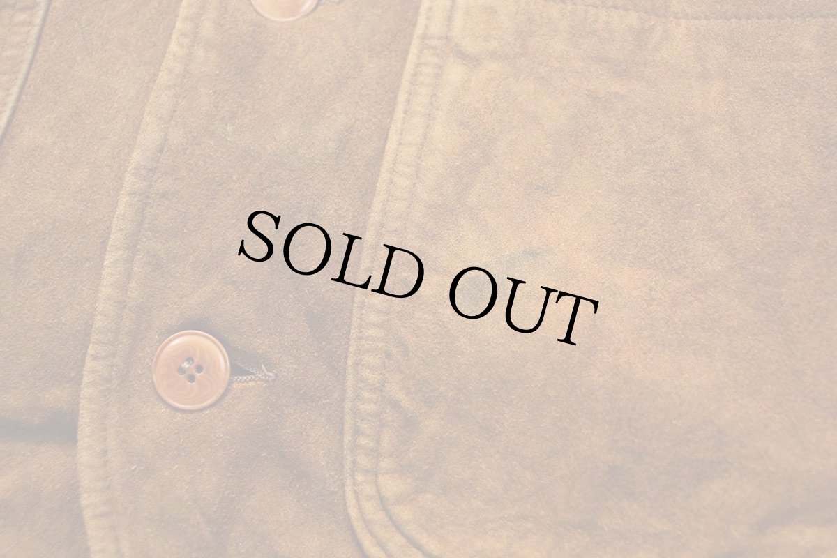 画像7: 90s USA製 Hammacher Schlemmer ウール ブランケットライナー スエード レザーベスト 茶 L (7)