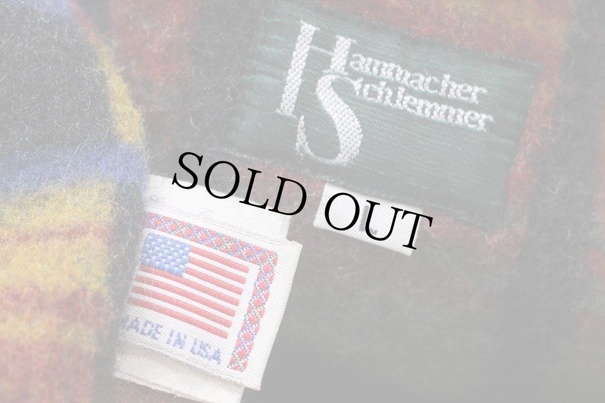 画像4: 90s USA製 Hammacher Schlemmer ウール ブランケットライナー スエード レザーベスト 茶 L (4)