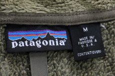 画像4: 訳あり★00s USA製 patagoniaパタゴニア R2 POLARTEC フリースジャケット フィールドグリーン M★刺繍ロゴ (4)