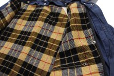 画像7: イタリア製 Fay チンスト&タータンチェック ウールライナー付き コットン キャンバス ファイヤーマンコート 薄紺 フェード L (7)