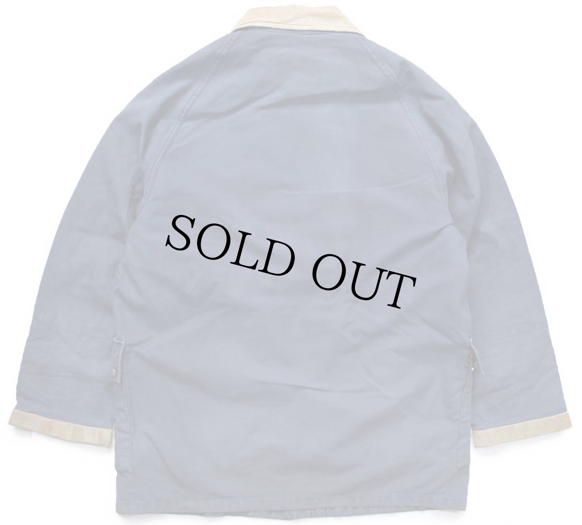 画像2: イタリア製 Fay チンスト&タータンチェック ウールライナー付き コットン キャンバス ファイヤーマンコート 薄紺 フェード L (2)