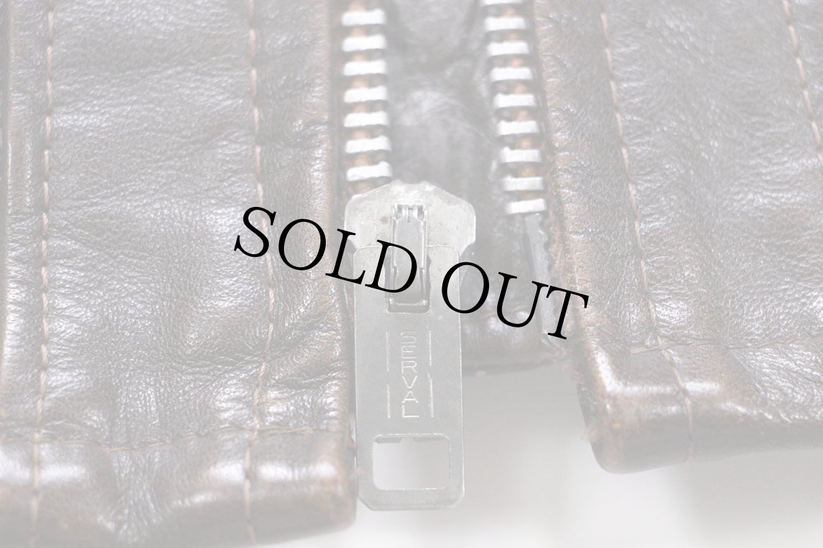 画像6: 70s UNKNOWN シングルライダース レザージャケット 焦げ茶 13 (6)