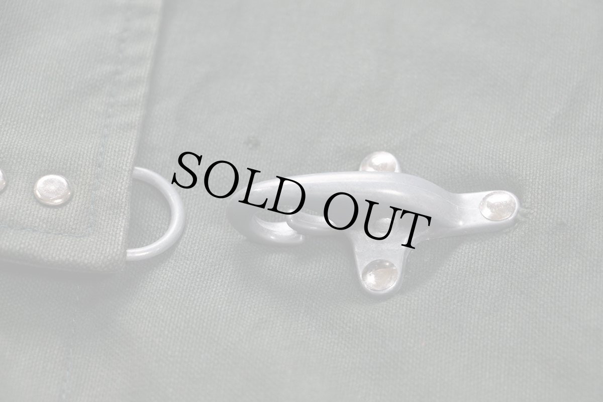 画像7: イタリア製 Fay チンスト&タータンチェック ウールライナー付き コットン キャンバス ファイヤーマンコート 緑 フェード XL (7)