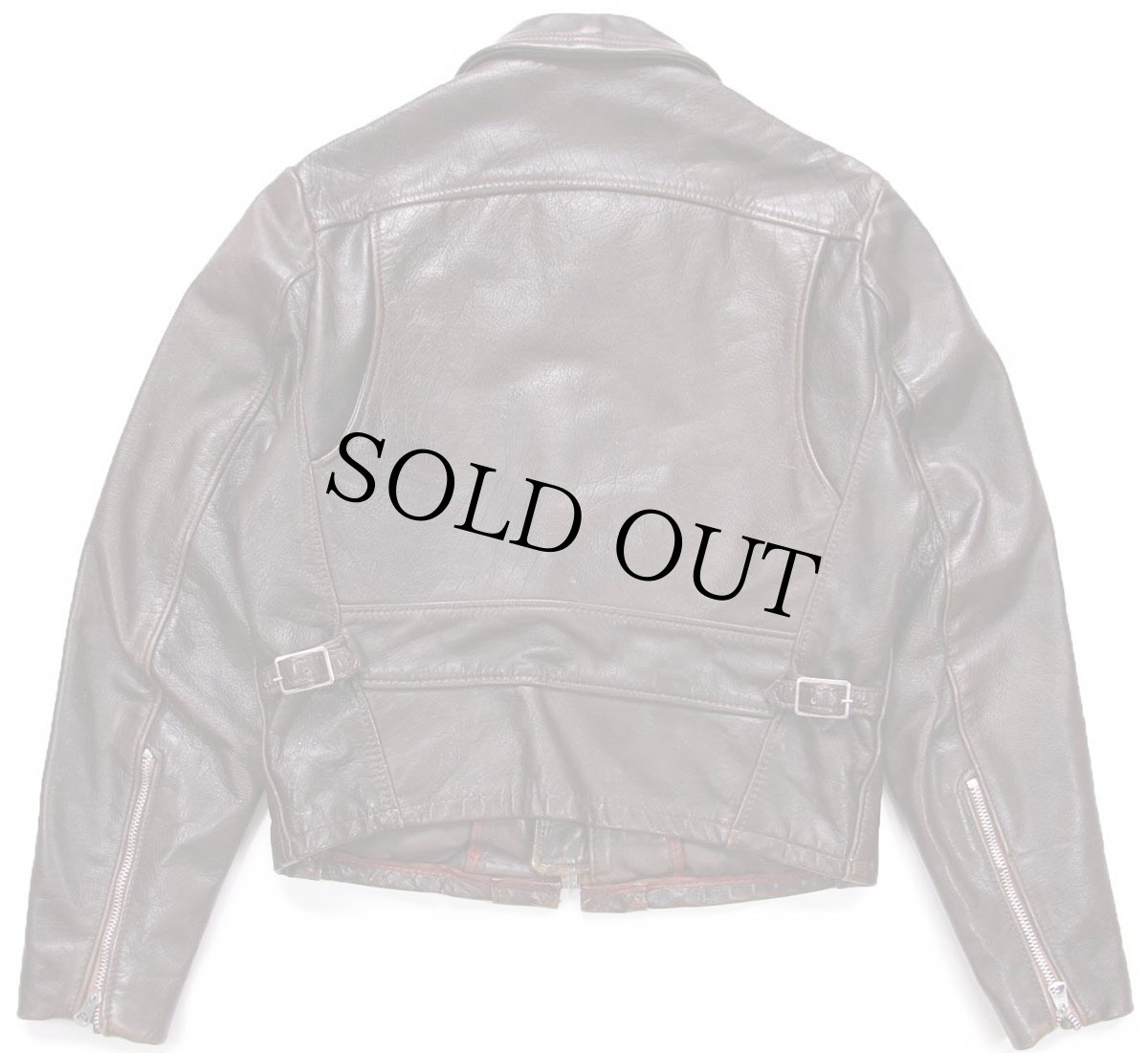 画像2: 70s UNKNOWN シングルライダース レザージャケット 焦げ茶 13 (2)