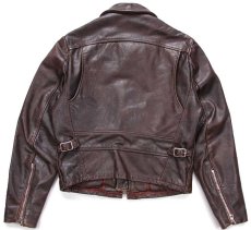 画像2: 70s UNKNOWN シングルライダース レザージャケット 焦げ茶 13 (2)