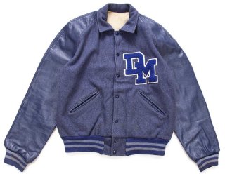 80s USA製 HOLLOWAY チェーン刺繍&パッチ付き セーラーカラー メルトン