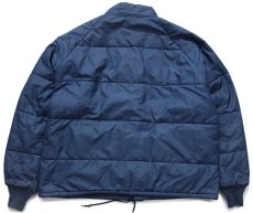 画像2: 80s USA製 Pla-Jac Dunbrooke AC-Delco バッテリー 中綿入り ナイロンジャケット 紺 L (2)
