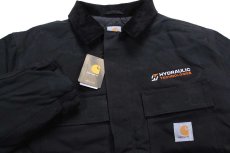 画像3: 未使用★carharttカーハート HYDRAULIC TECHNOLOGIES刺繍 キルティングライナー ダック地 トラディショナルコート 黒 XL (3)