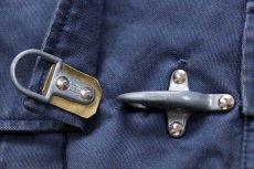 画像8: イタリア製 Fay チンスト&タータンチェック ウールライナー付き コットン キャンバス ファイヤーマンコート 薄紺 フェード L (8)