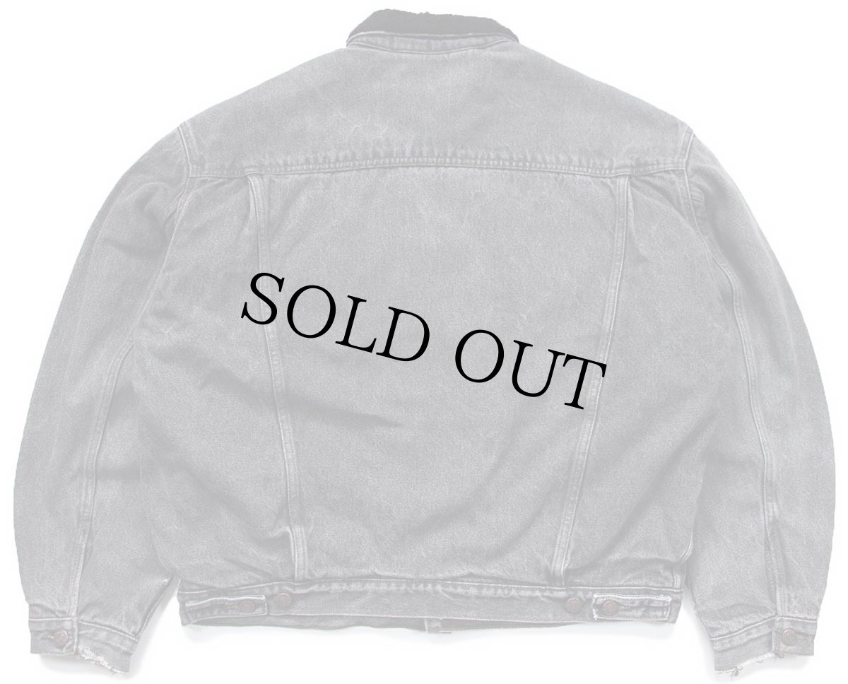 画像2: 00s Levi'sリーバイス ボアライナー 先染め ブラック デニムジャケット 4ポケット 特大★ユーロ (2)