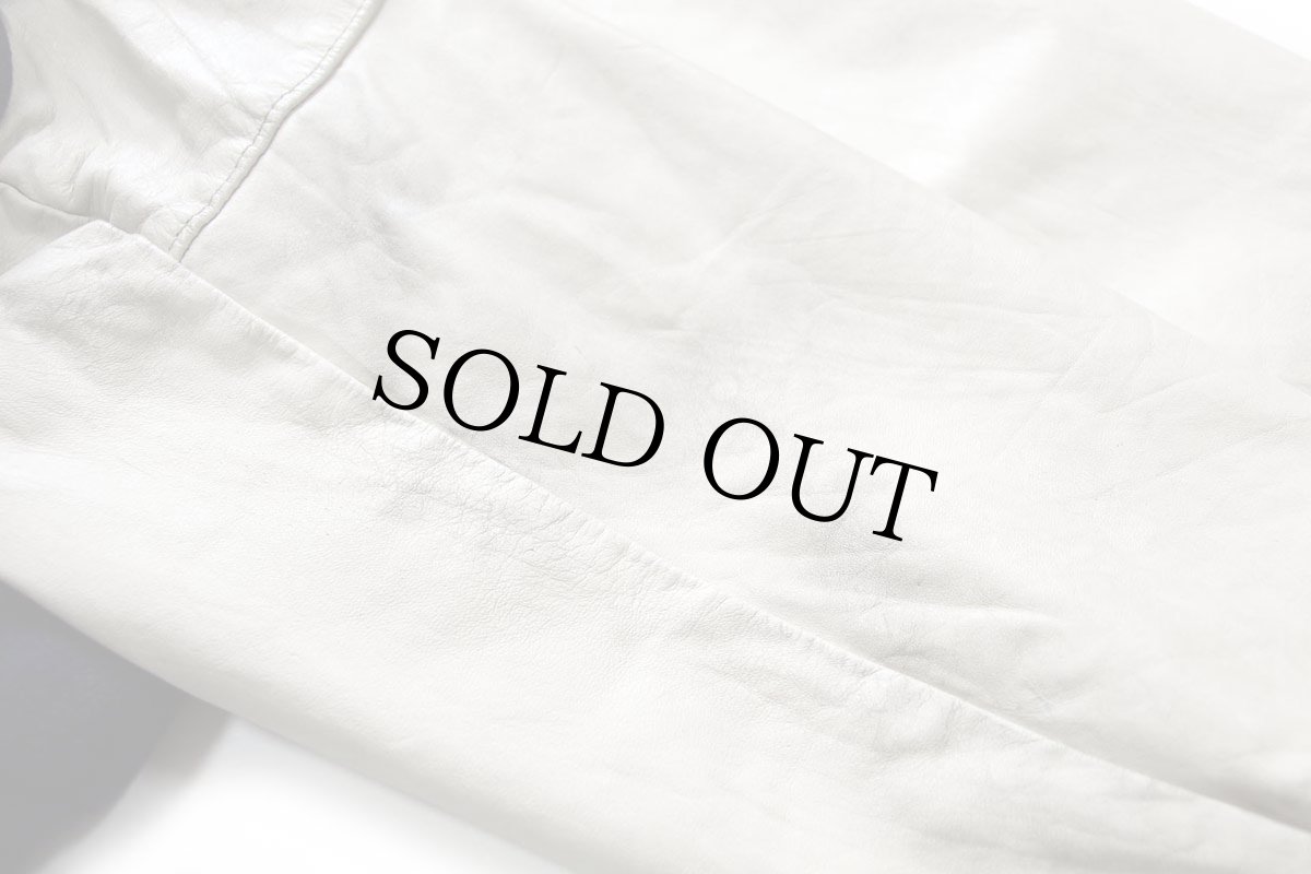 画像8: 80s USA製 Filoede Ford Top Gun フォード ロゴ刺繍 メルトン ウール 袖革スタジャン 紺×アイボリー (8)