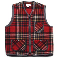 画像1: 90s J.CREW パチポケ タータンチェック ウールベスト S (1)
