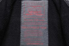 画像5: 00s Levi'sリーバイス ボアライナー 先染め ブラック デニムジャケット 4ポケット 特大★ユーロ (5)