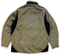 画像2: 訳あり★00s USA製 patagoniaパタゴニア R2 POLARTEC フリースジャケット フィールドグリーン M★刺繍ロゴ (2)
