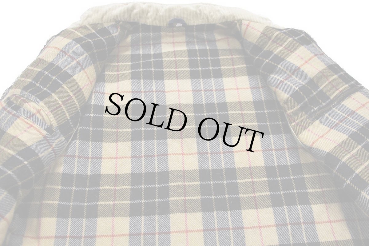 画像5: イタリア製 Fay タータンチェック ウールライナー コットン キャンバス ファイヤーマン ベスト 紺 フェード L (5)