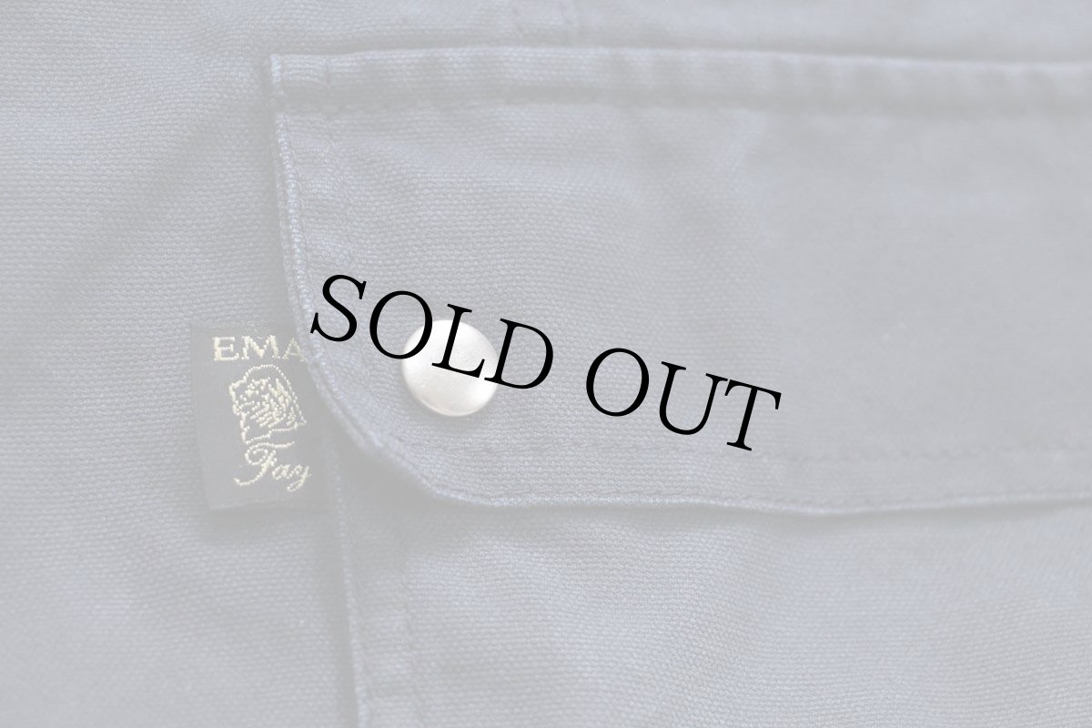 画像6: イタリア製 Fay タータンチェック ウールライナー コットン キャンバス ファイヤーマン ベスト 紺 フェード L (6)