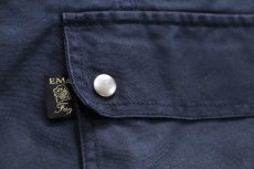 画像6: イタリア製 Fay タータンチェック ウールライナー コットン キャンバス ファイヤーマン ベスト 紺 フェード L (6)