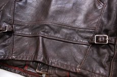 画像7: 70s UNKNOWN シングルライダース レザージャケット 焦げ茶 13 (7)