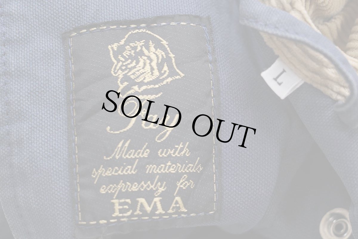 画像5: イタリア製 Fay チンスト&タータンチェック ウールライナー付き コットン キャンバス ファイヤーマンコート 薄紺 フェード L (5)