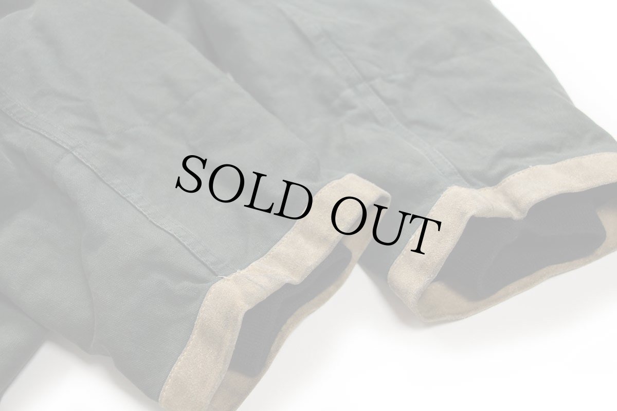 画像10: イタリア製 Fay チンスト&タータンチェック ウールライナー付き コットン キャンバス ファイヤーマンコート 緑 フェード XL (10)