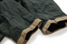 画像10: イタリア製 Fay チンスト&タータンチェック ウールライナー付き コットン キャンバス ファイヤーマンコート 緑 フェード XL (10)