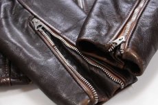 画像8: 70s UNKNOWN シングルライダース レザージャケット 焦げ茶 13 (8)