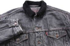 画像3: 00s Levi'sリーバイス ボアライナー 先染め ブラック デニムジャケット 4ポケット 特大★ユーロ (3)