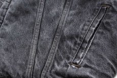 画像8: 00s Levi'sリーバイス ボアライナー 先染め ブラック デニムジャケット 4ポケット 特大★ユーロ (8)