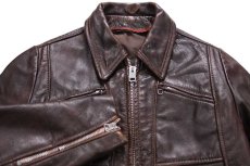画像3: 70s UNKNOWN シングルライダース レザージャケット 焦げ茶 13 (3)