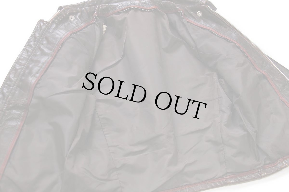 画像5: 70s UNKNOWN シングルライダース レザージャケット 焦げ茶 13 (5)