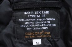 画像4: デッドストック★90s USA製 CONCORD ALPHA アルファ M-65タイプ キルティングライナー RAY-P-TEX フィールドジャケット 黒 M (4)