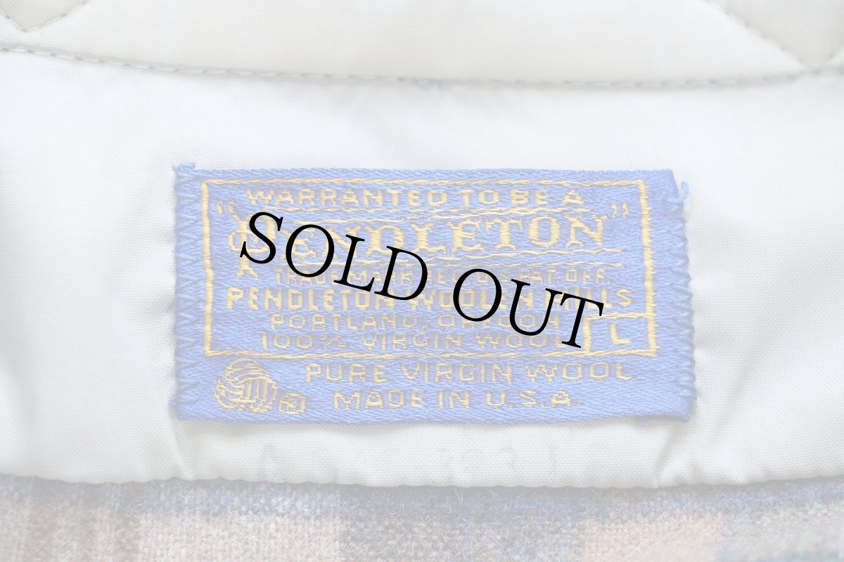 画像4: 70s USA製 PENDLETONペンドルトン タータンチェック ウールシャツ L (4)