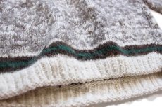 画像7: 80s ネパール製 MERLIN フォークロア柄 ショールカラー ローゲージ ウール ハンドニット セーター L★特大 (7)