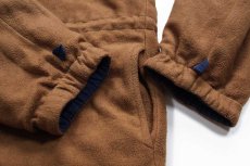 画像4: 00s L.L.Bean ロゴ刺繍 リバーシブル キルティング×フリースジャケット 茶×紺 L-R (4)