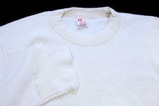 画像4: 80s USA製 ARCTEX コットン サーマルシャツ ナチュラル M (4)