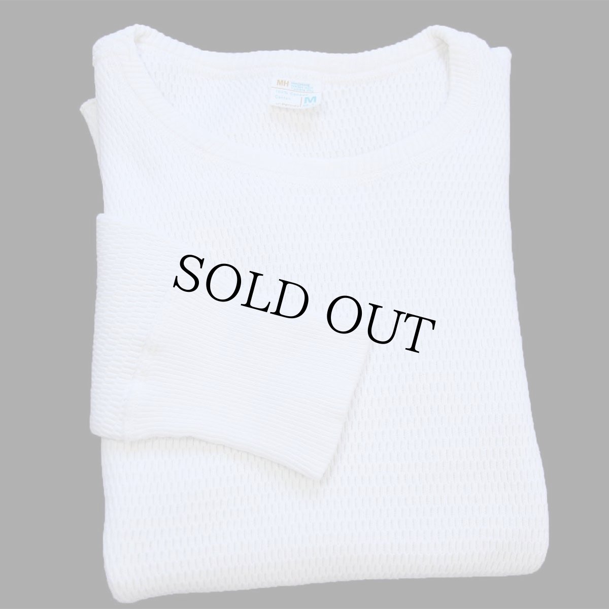 画像1: 70s JCPenney コットン サーマルシャツ ナチュラル M (1)