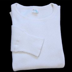 画像1: 70s JCPenney コットン サーマルシャツ ナチュラル M (1)