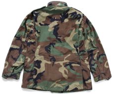 画像2: 80s 米軍 U.S.ARMY パッチ付き ウッドランドカモ M-65 フィールドジャケット S-S (2)